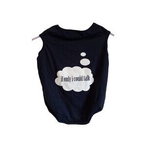 If‎ Only I could talk Black dog shirt